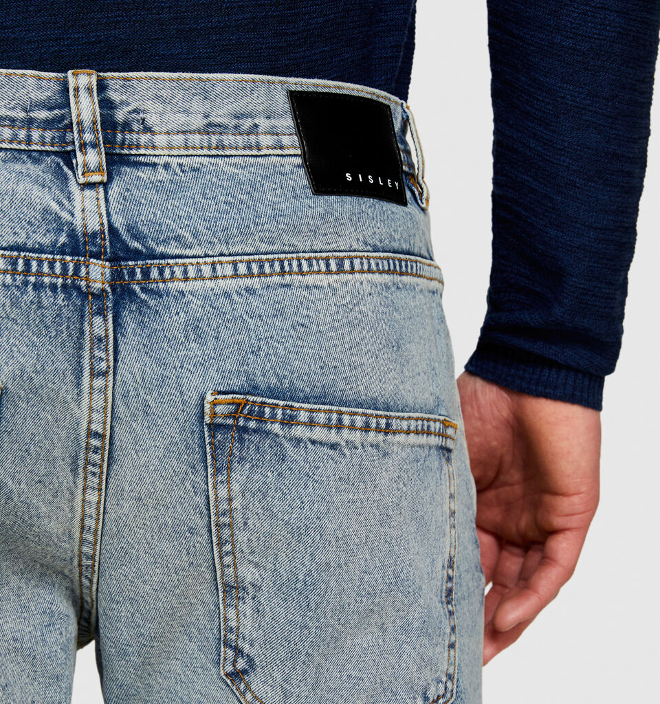 Carrot fit jeans - men's slim fit jeans - Light Blue | Sisley image number 5